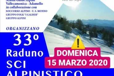 ‼⚠ AGGIORNAMENTO ⚠‼          RECUPERO RADUNO – DOMENICA 15 MARZO 2020